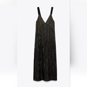 Zara metallic sequin dress